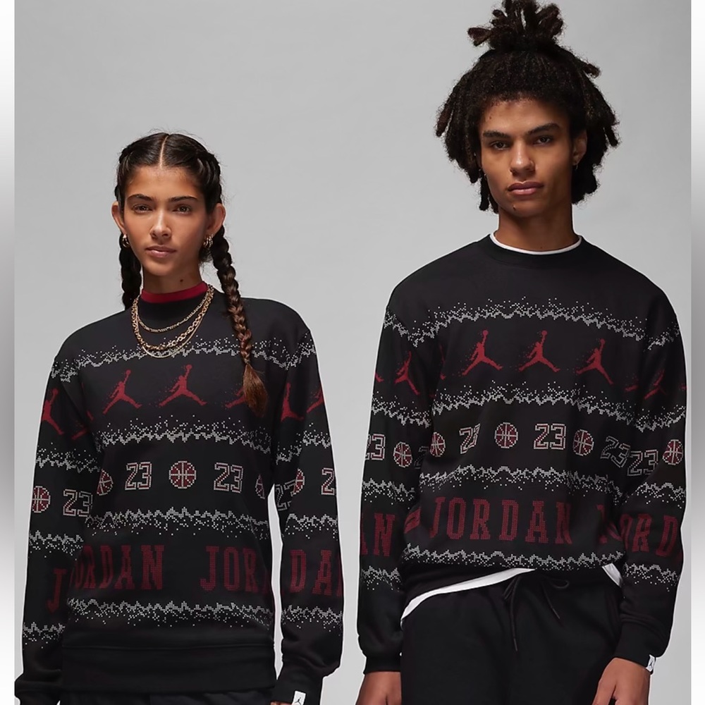 Jordan Essentials “Holiday” Fleece Crew Neck, XXL, NWT